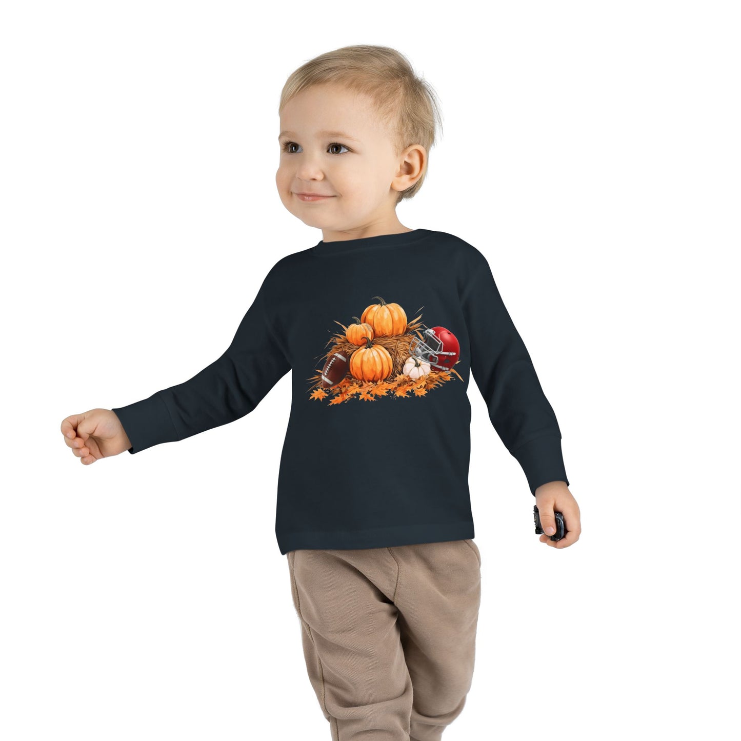 Fall Football Kids Long Sleeve Tee-Rabbit Skins 3302