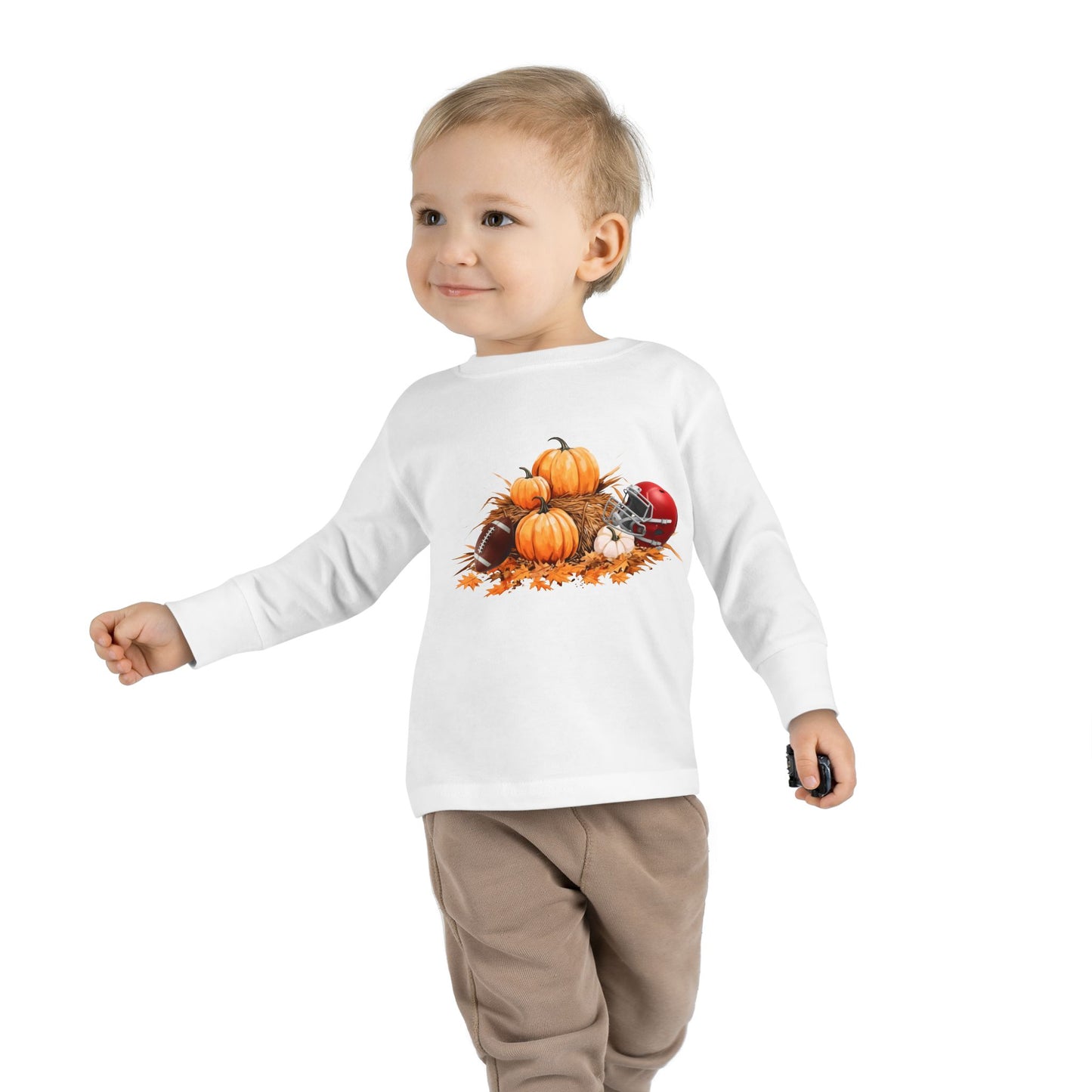 Fall Football Kids Long Sleeve Tee-Rabbit Skins 3302
