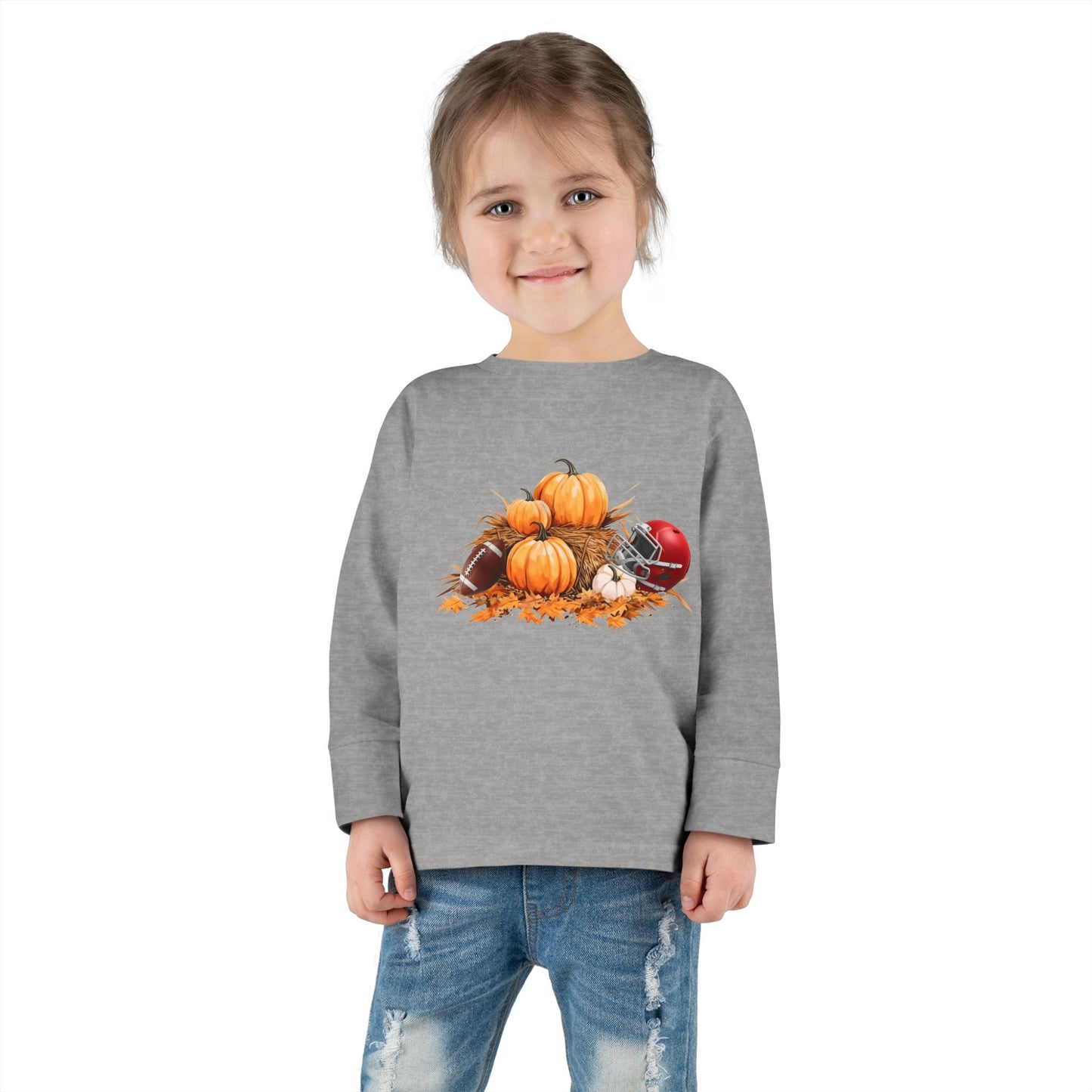 Fall Football Kids Long Sleeve Tee-Rabbit Skins 3302