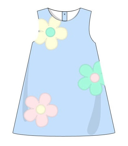PRE-ORDER--Pastel Flowers Dress