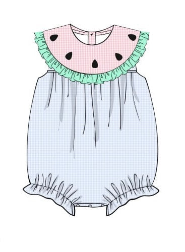 PRE-ORDER--Gingham Watermelon Bubble