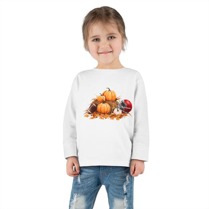 Fall Football Kids Long Sleeve Tee-Rabbit Skins 3302